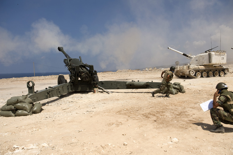Unifilin ja Libanonin armeijan yhteinen sotaharjoitus. Kuva: Unifil