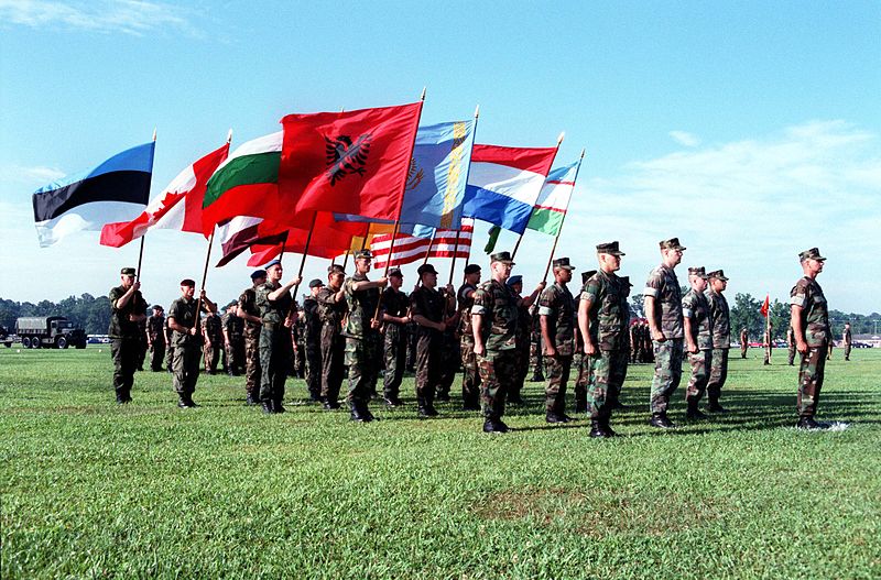 Miten liehuvat Naton jäsen- ja kumppanimaiden liput tulevaisuudessa. Kuva: Wikimedia Commons.